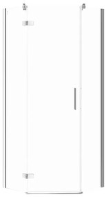 Cersanit Jota, 5-uhoľníkový sprchovací kút 80x80x195 cm, ľavé dvere, 6mm číre sklo, chrómový profil, S160-010