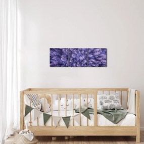 Obraz zasnežených stromov (s hodinami) (90x30 cm)