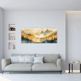 Obraz - Pohorie, akvarel (120x50 cm)