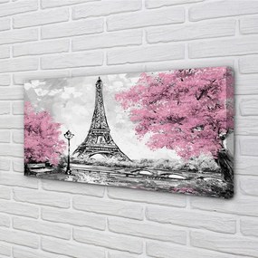 Obraz canvas Paris jarný strom 125x50 cm