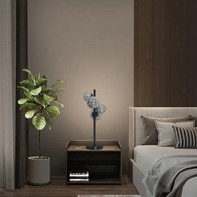 ONLI - Stolná lampa PALOMA 4xG9/10W/230V 48 cm čierna/dymová