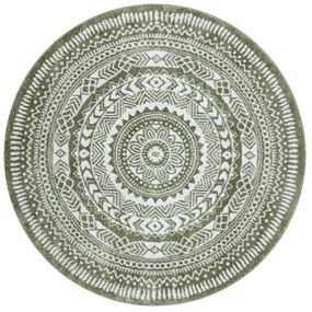Kusový koberec Napkin green kruh, 160x160 (priemer) kruh, zelená, chodba / predsieň, Dywany Łuszczów