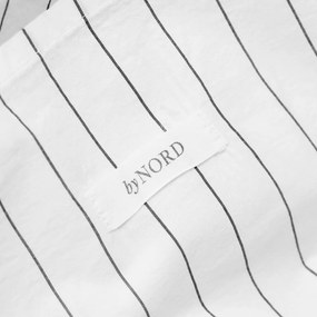 By Nord BIO bavlnené obliečky DAGNY 200x140/70x50cm biele s čiernym prúžkom