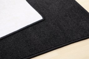Betap koberce Behúň na mieru Eton čierny 78 - šíre 60 cm s obšitím