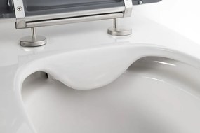 Sapho Sapho, MEDIC RIMLESS misa pre kombi WC, spodný/zadný odpad, biela, MC102-111