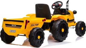 LEAN CARS Batériový traktor s prívesom CH9959 žltý