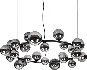 Ideal Lux - LED luster na lanku PERLAGE 25xG9/3W/230V 110 cm čierna/dymová čierna