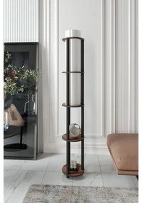 Stojacia lampa s poličkami NOTO 1xE27/40W/230V hnedá/čierna