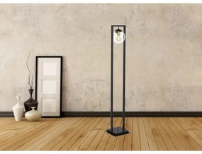 Klausen 107003 - Stojacia lampa REY 1xE27/7W/230V čierna