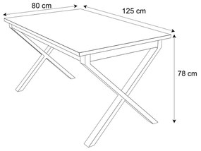 FLOYD JEDÁLENSKÝ STÔL DUB STIRLING 125 cm