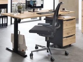 Písací stôl s elektrickým nastavením výšky Memphis, dub artisan/grafit%