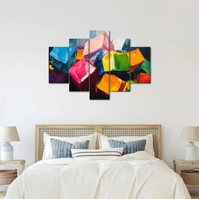 Obraz - Farebné kocky (150x105 cm)