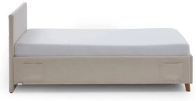 Béžová čalúnená detská posteľ s úložným priestorom s roštom 120x200 cm Cool – Meise Möbel