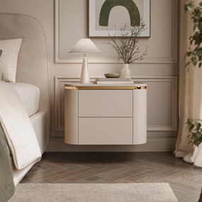 ZÁVESNÝ NOČNÝ STOLÍK JULIEN  KAŠMÍR + ZLATÝ