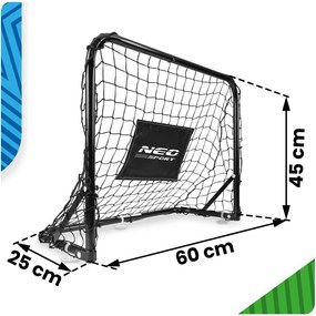 Neo-Sport Futbalová bránka - sada 2 kusov - 60 x 45 x 25 cm NS-486