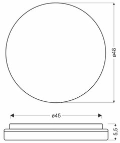 LED stropné svietidlo v prírodnej farbe ø 48 cm Gandava – Candellux Lighting