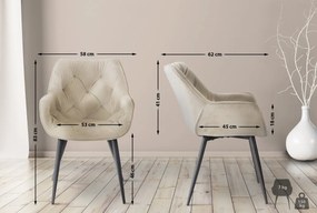 Stolička Tanna - zamat - Krémová