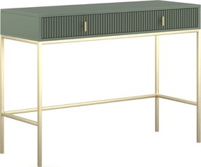 Toaletní stolek Maggiore 104 cm zelený/zlatý