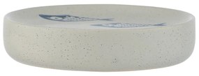 Bielo-modrá keramická nádoba na mydlo Wenko Aquamarin