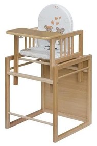 COSING - Detská jedálenská stolička 2v1 Viktoria buk/biela