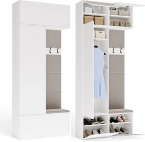 Předsíňová stěna Haga 1Sz1W 100 cm bílá