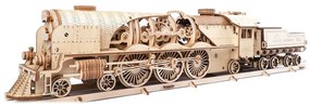 Ugears 3D puzzle Lokomotiva V-Express s vagónem 538 ks