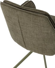 Zelené čalúnené jedálenské kreslá v súprave 2 ks Keiko – Marckeric