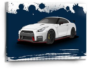 Sablio Obraz Nissan GTR 35 Modrý - 90x60 cm
