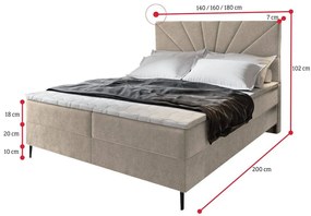 Čalúnená posteľ boxspring MERI - cosmic 800 / 160x200