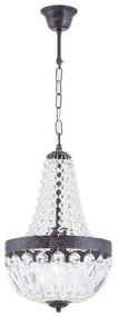 Orion HL 6-1551/1 - Krištáľový luster na reťazi ARILA 1xE27/60W/230V hnedá/patina