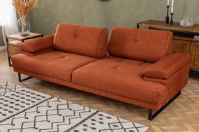 Praktická trojmiestna rozkladacia pohovka Mustang, 239 x 99 cm, oranžová
