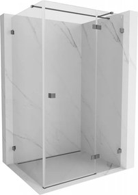 Mexen Lunar T výklopný sprchový kút pravý 135 x 80 cm, číre sklo, grafitová, 834T-135-080-95-00-P