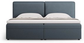 Modrá boxspring posteľ s úložným priestorom 160x200 cm Arendal – Cosmopolitan Design