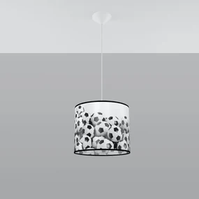 Detské závesné svietidlo Ball B, 1x plastové tienidlo so vzorom, (fi 30cm)