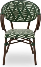 VENUS záhradná stolička s podrúčkami green