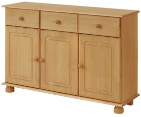 Nízka komoda z borovicového dreva v prírodnej farbe 116x76 cm Ella – Støraa