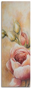 Gario Obraz na plátne Ružové ruže a púčiky Rozmery: 30 x 90 cm