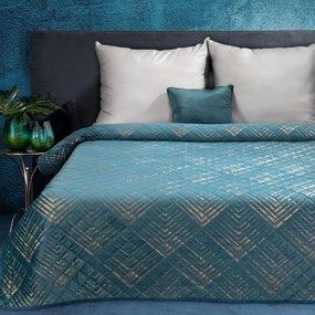 Dekorstudio Luxusný prehoz na posteľ VICTORIA2 v tyrkysovej farbe Rozmer prehozu (šírka x dĺžka): 220x240cm