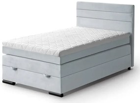 Kontinentálna boxspring posteľ LORA 200x120, strieborná (mono 243)