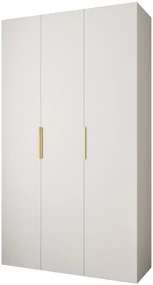Šatníková skriňa 140 cm Carmela 40-4 (biela + zlatá). Akcia -20%. Vlastná spoľahlivá doprava až k Vám domov. 1126650