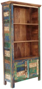 furniture-nabytek.cz - Rustikálna knižnica 90x180x35 z recyklovaného mangového dreva