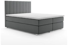 Manželská posteľ Boxspring 180 cm Pugno (tmavosivá) (s úložným priestorom). Vlastná spoľahlivá doprava až k Vám domov. 1044306