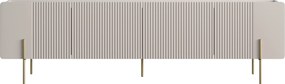 TV stolík Malmi 200 cm - kašmírová / zlatá