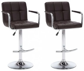 Barové stoličky 2 ks umelá koža / kov Dekorhome Krémová