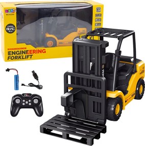 LEAN Toys Diaľkové ovládanie RC 2.4G Paletový vozík žltý