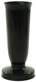 Schetelig Náhrobná váza Líra so záťažou, Čierna, 26 x 10 cm