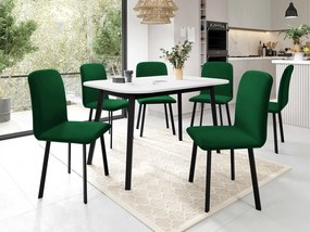 Rozkladací jedálenský stôl 130 cm Grospan S 130x80 (biela + čierna) (pre 4-6 osôb). Vlastná spoľahlivá doprava až k Vám domov. 1105347