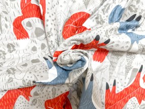 Prehoz na posteľ FOXIVA sivý, 100% bavlna Rozmer: 170 x 210 cm