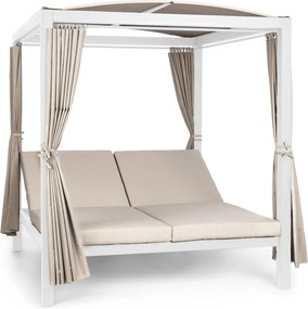 Blumfeldt Eremitage Double XL, ležadlo, pre 2 osoby, oceľový rám, slnečná strecha, závesy