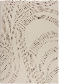 Ručne tuftovaný vlnený koberec's reliéfnou štruktúrou Abstract Swirl